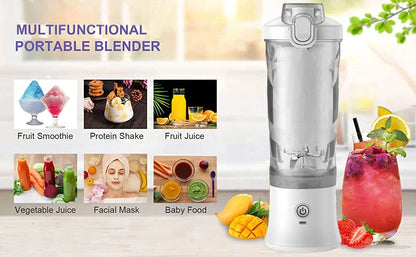 Portable Blender 600ML Electric Juicer Fruit Mixers 4000mAh USB Rechargeable Smoothie Mini Blender Personal Juicer