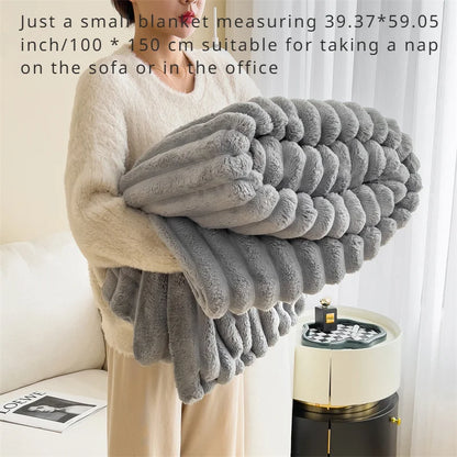 Double Sided Soft Shawl Blanket - Thick Warm Cover Blanket, Air Conditioning Blanket, Office Nap Blanket