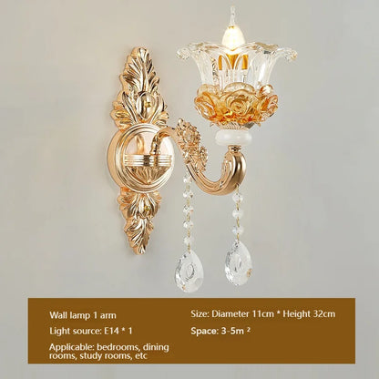 Flower Glass Lampshade Crystal Pendant Lamp Living Room Dining Room Bedroom Hall Villa New Design Hot Sale Decorative Chandelier