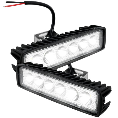 1/2/4Pcs LED Work Light Strip Shape Light Bar 6000K Flood Spot White Off Road Head Car light IP67 Auto parts For Multiple Scenes
