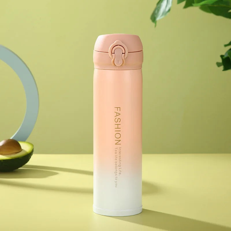 Stainless Steel Vacuum Flask Light Weight Student Thermos Portable Bottle Student Water Cup 350ml