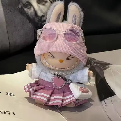 Labubu 17cm Doll Outfits Luxury Vinyl Doll Clothes 1st & 2nd Generation Compatible Delicate Baby Toy Accessories Kids Fashion