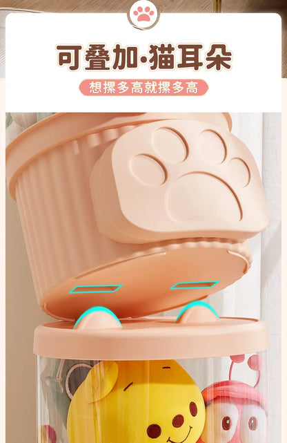 Doll Storage Bucket Transparent Moistureproof Storage Tube for Children's Plush Toys Organizer Home Organization and Storage
