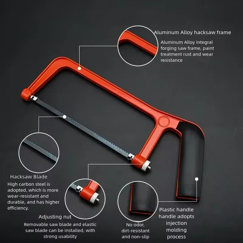 5 saw blades 6inch Mini Saw Metal Saw Blade, Small Hand Saw, Steel Saw Frame, Household DIY Woodworking Tool CHILDREN'S Hand Saw