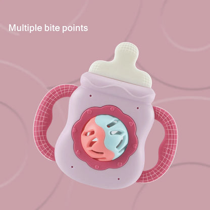 Baby Rattle Toy Milk Nursing Bottle Shaped Hand Bell Can Be Grabbed And Bitten Teether Newborn Can Bite Teether Newborn Gift