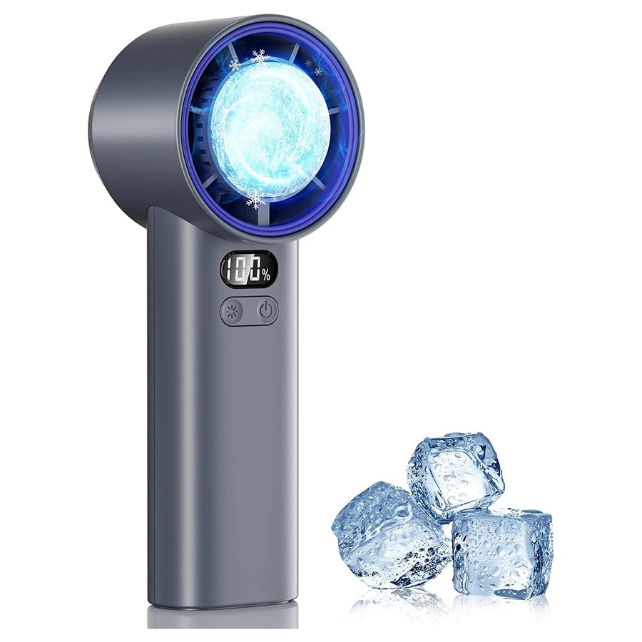 HandFan High Speed Handheld Cooling Fan Portable Mini Hand Fan 120 Speeds Adjustable Digital Display for Travel Beach Outdoors