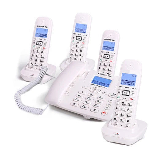 cordless Answering Machine 2.4G Corded Phone Handset  office home hotel Long Range Wireless Telephone 1- 4 handstes table phone