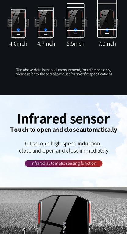 Magnetic Car Phone Holder 66W Wireless Fast Charger Infrared Induction Car Air Vent Bracket for iPhone 12 13 14 15 Andorid Mount