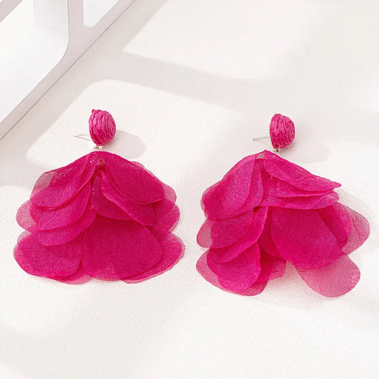 Stylish Bohemian Earrings with Elegance Handmade Fabric Fringe Earrings for Ladies Suitable  Holiday Wear Wholesale Accessories