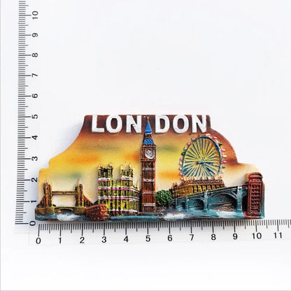 London UK 3D Fridge Magnets Tourism Souvenir Resin Refrigerator Magnets Sticker Collection Handicraft Gift Decoration Articles