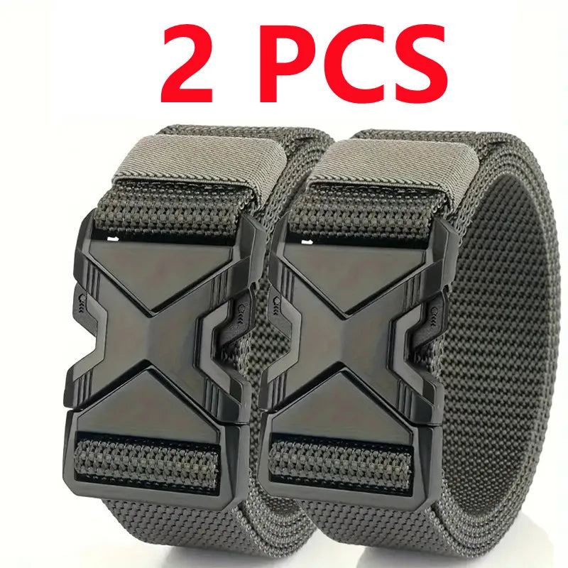 The New Men's 120cm Buckle Belt Nylon Braided Lightweight Breathable Daily Commuter Men's Belt