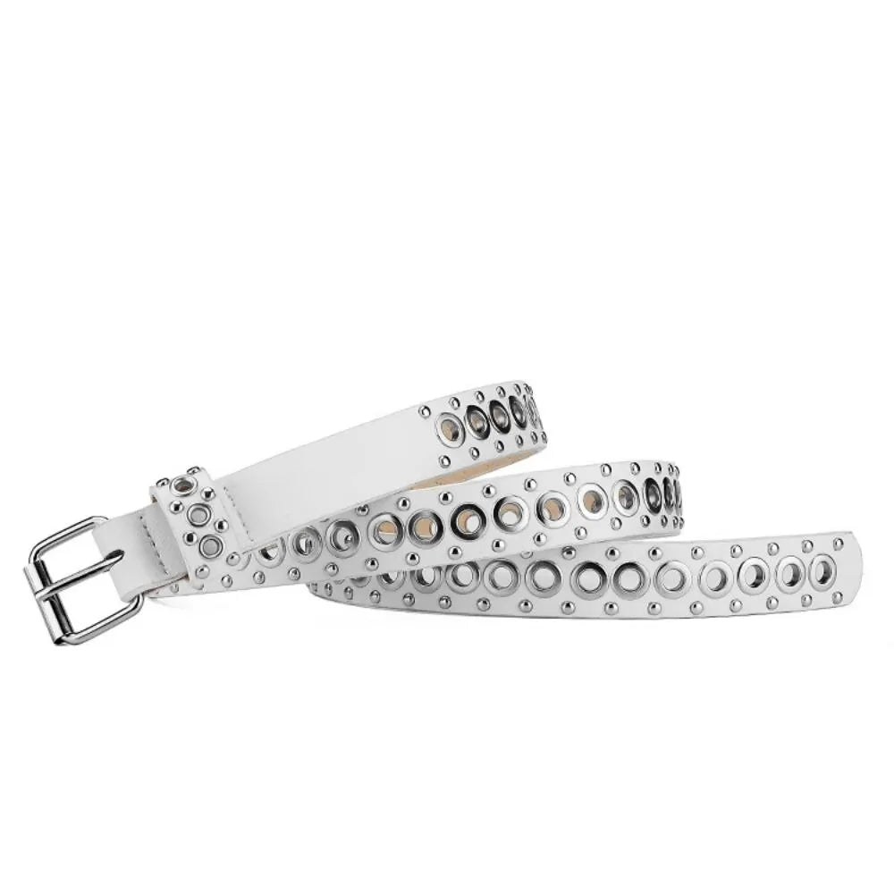 Women's Belt Fashionable Rivet Thin Belt Personalized Needle Buckle Belt Street Trend Punk HipHop Style Y2K Belt With Jeans Belt