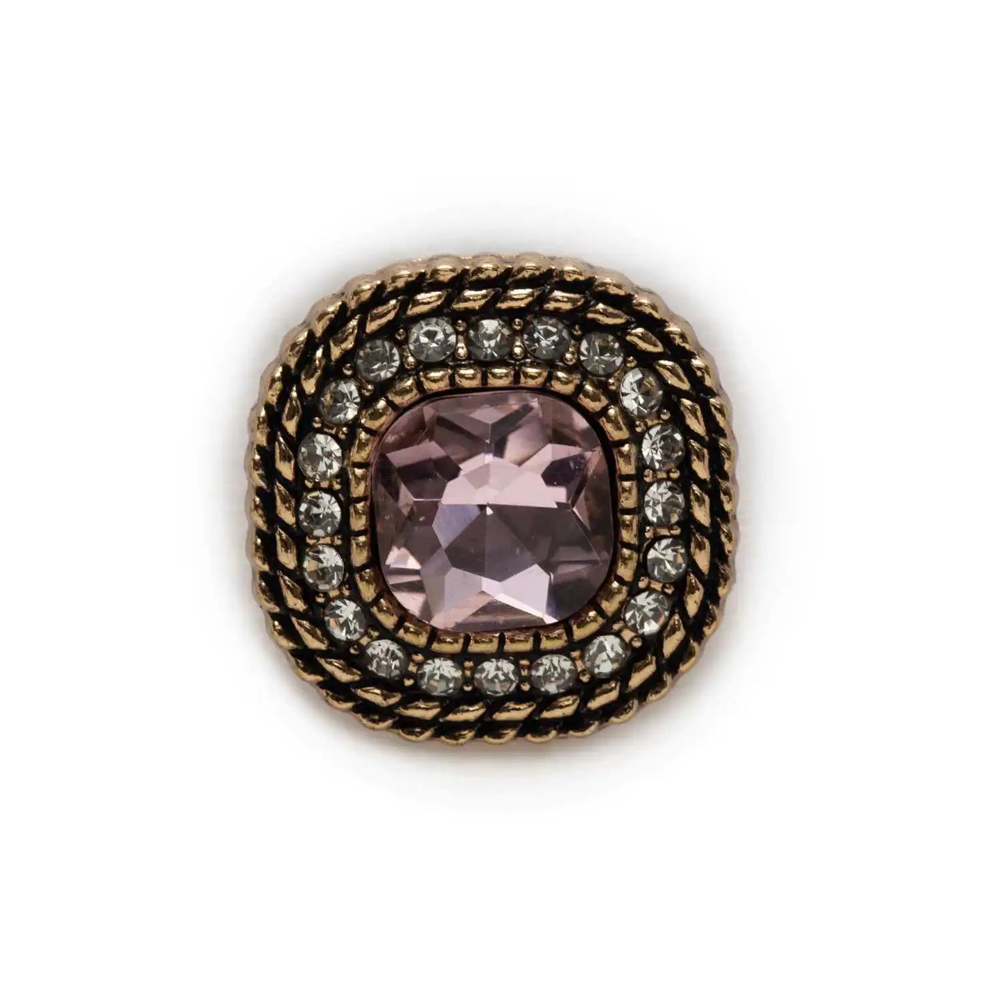 5pcs Rhinestones Retro Metal Shank Button Sewing Home Clothing Handmade Crafts Accessories Decor 18-25mm