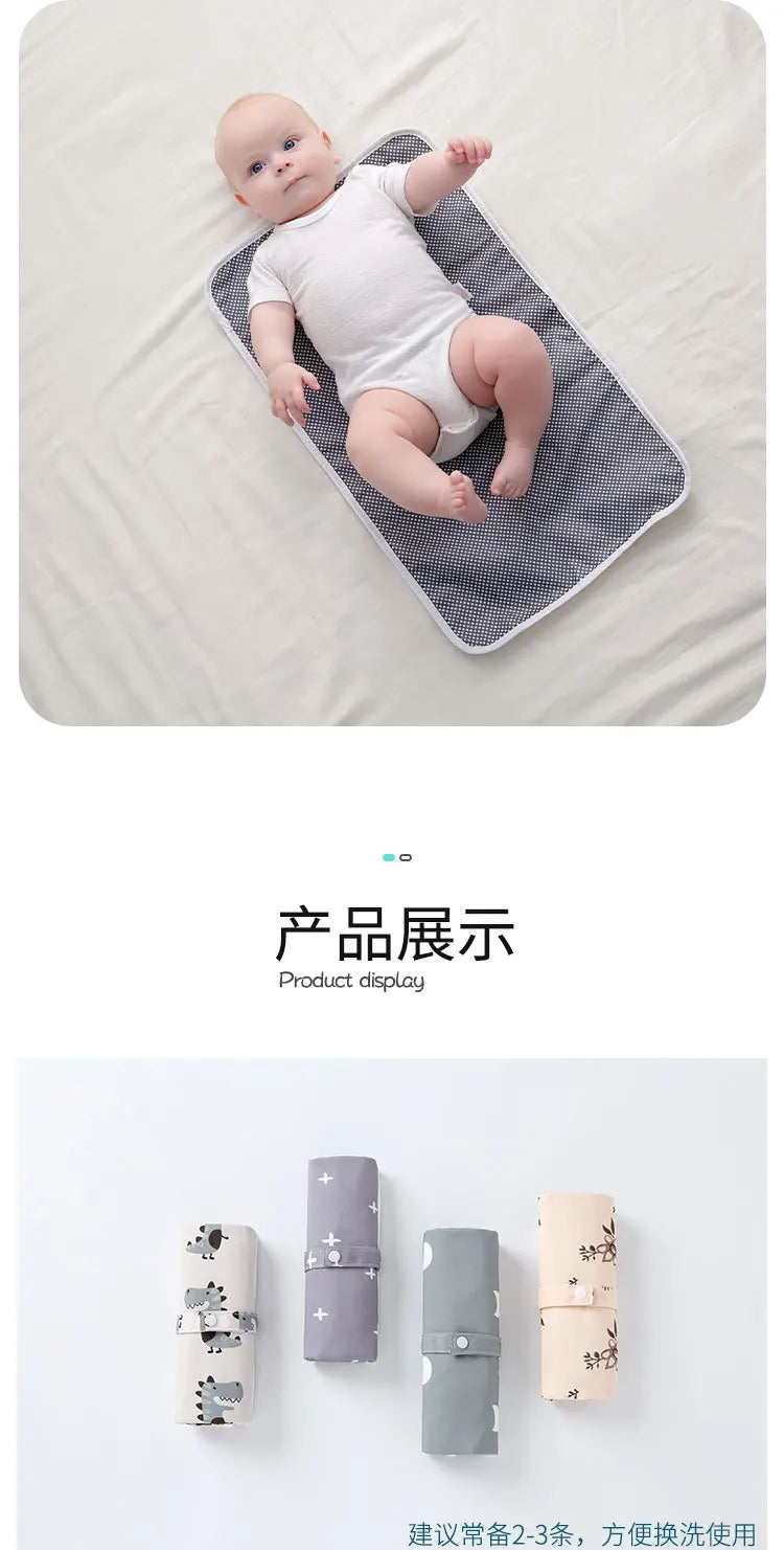 HappyFlute 35*60CM Washable Baby Diaper Changing Mat Soft 100%Polyester Portable Changing Pad Waterproof Cover Mattress For Baby