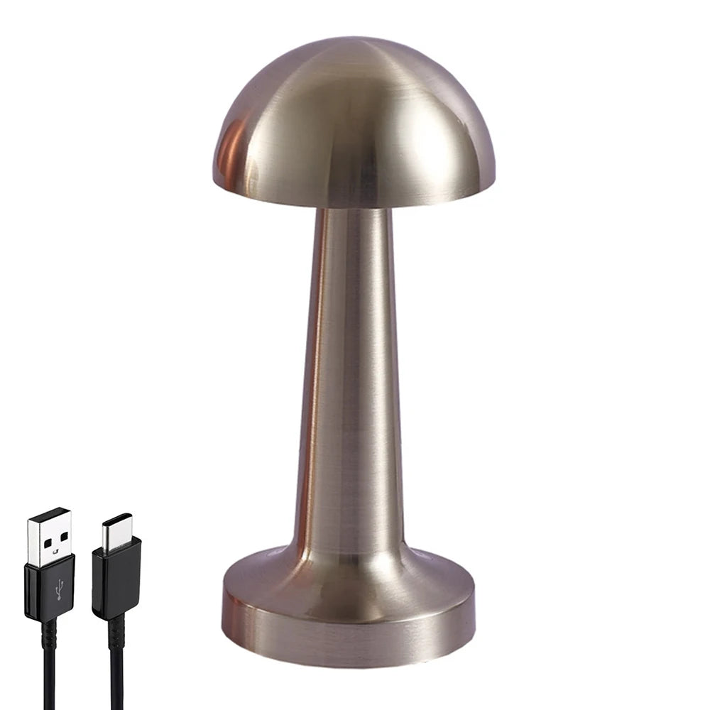 LED Touch Table Lamp Desktop Night Light Rechargeable Cordless Decor Lamp for Restaurant Hotel Bar Bedroom Bedside Light Lamp