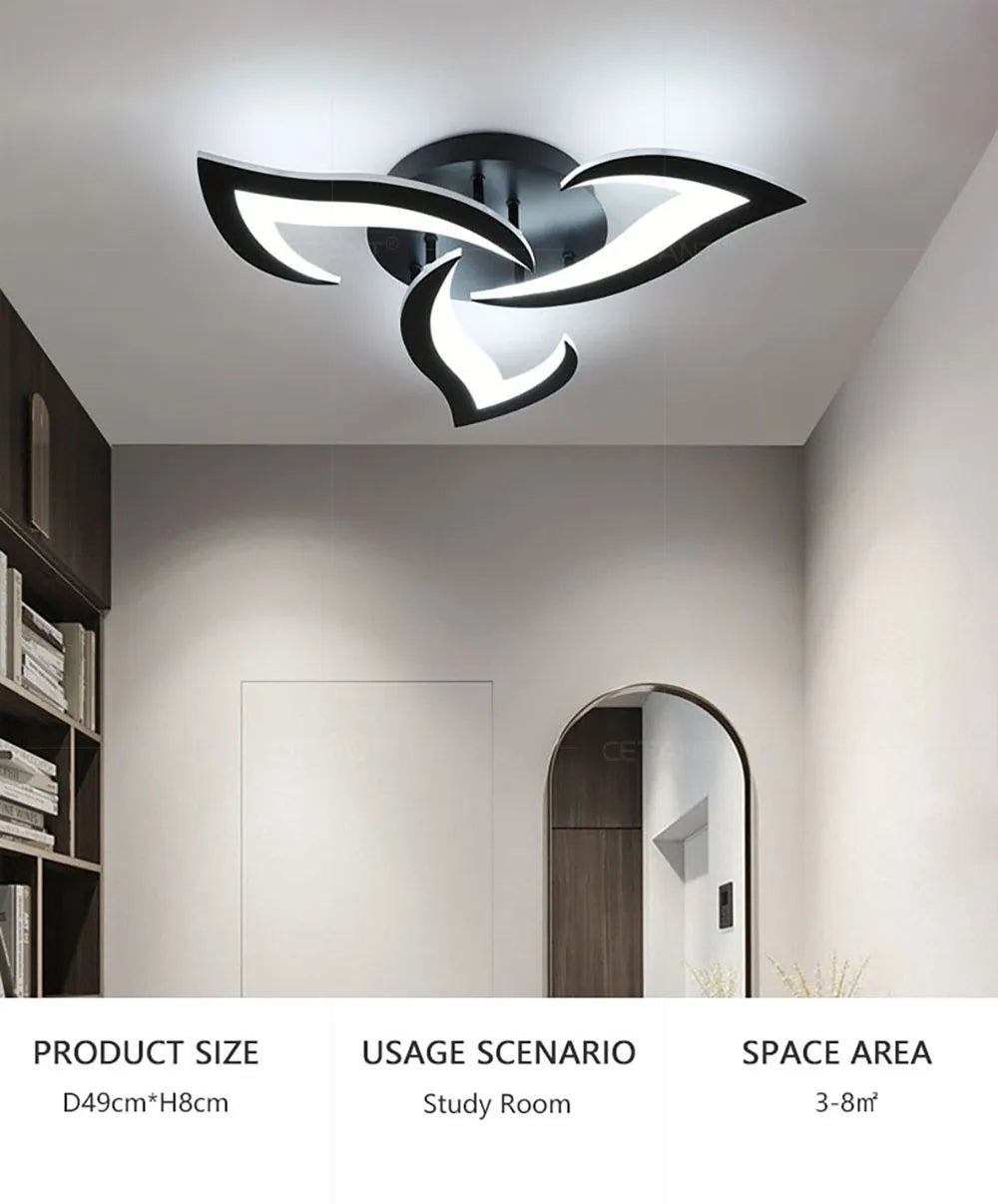 Modern Led Ceiling Light With Creative Petal Design For Decorating Living Rooms Bedrooms Entrances Corridors Balconies Lighting