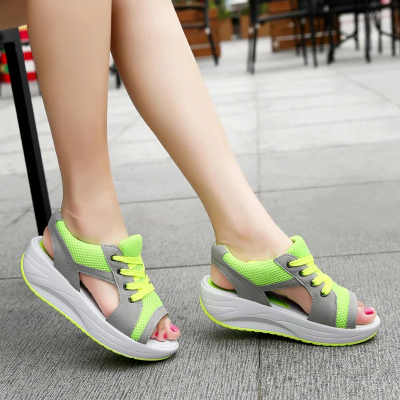 Women Sandals 2023 New Lady Platform Chunky Sandals Comfortable Women's Sandals Open Toe Casual Summer Sports Shoes