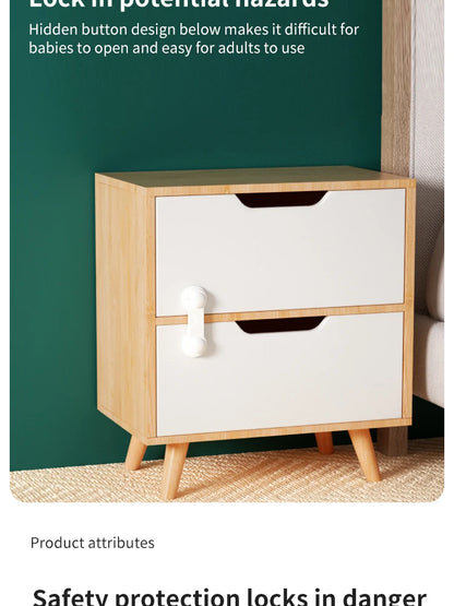 10PCS Baby Safety Locks Cabinet Locks Room Locks Drawer Locks Anti-Pinch Folio Locks Safety Protection Products