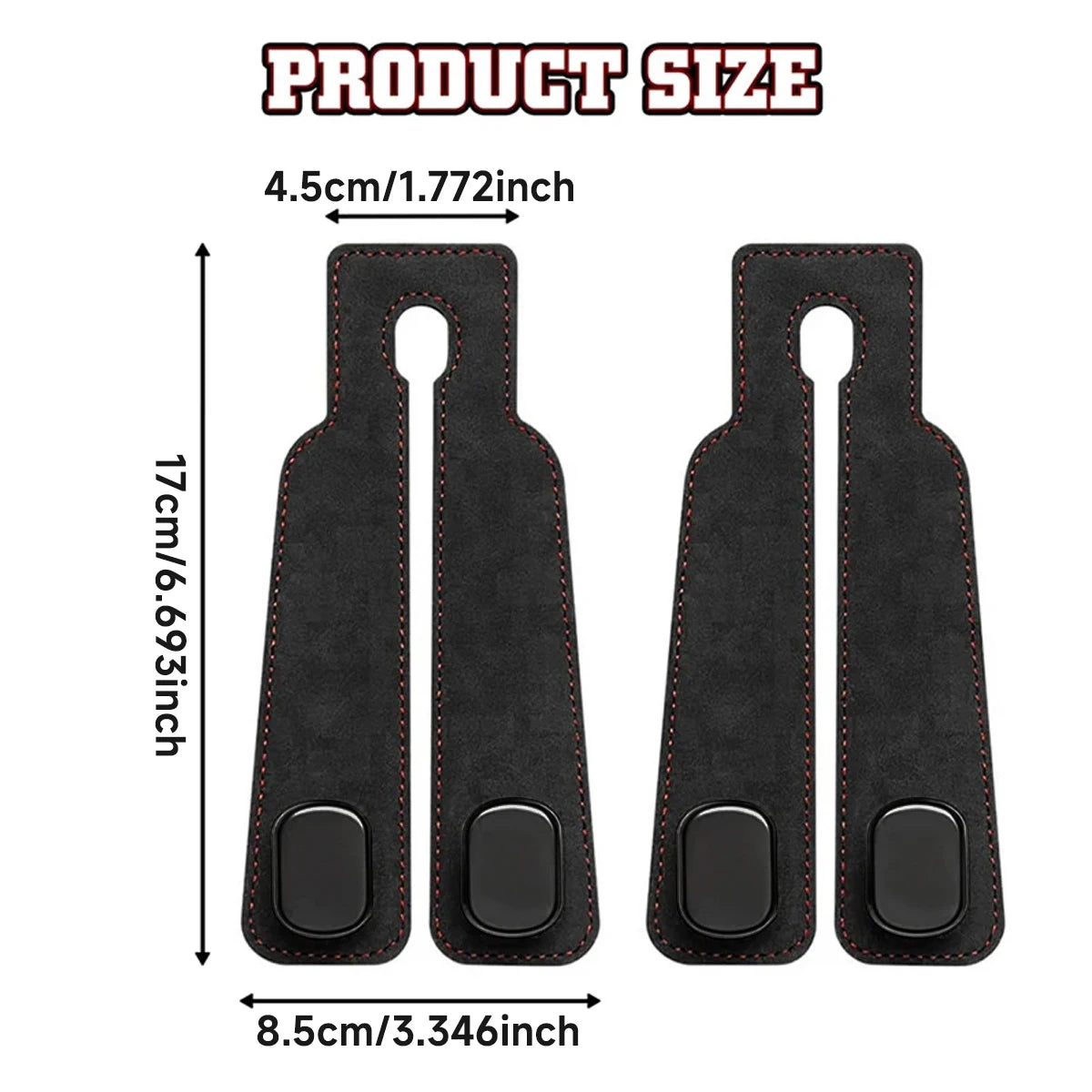 Universal Car Seat Headrest Hook 2 in 1 Soft Leather Car Seat Back ABS Hook for Purse Bag Backpack Double Hook Car Seat Hanger