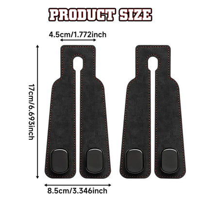 Universal Car Seat Headrest Hook 2 in 1 Soft Leather Car Seat Back ABS Hook for Purse Bag Backpack Double Hook Car Seat Hanger