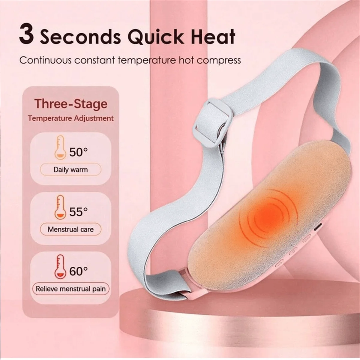 Electric Menstrual Spasm Massager Vibrator Heating Belt Suitable For Relieving Menstrual Discomfort, Keeping Waist And  heating