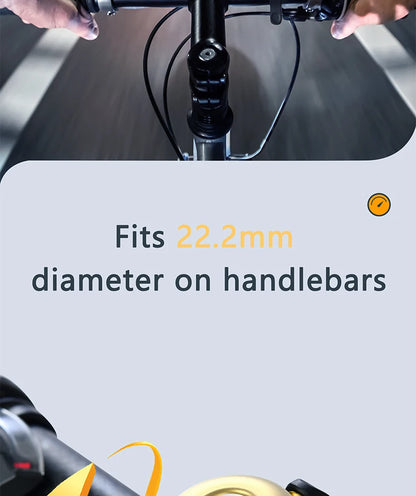 TWOOC Bicycle Bell for Apple AirTag | Holder Hidden in Bell | Bicycle Anti-Theft | Road Approved | Tool Included