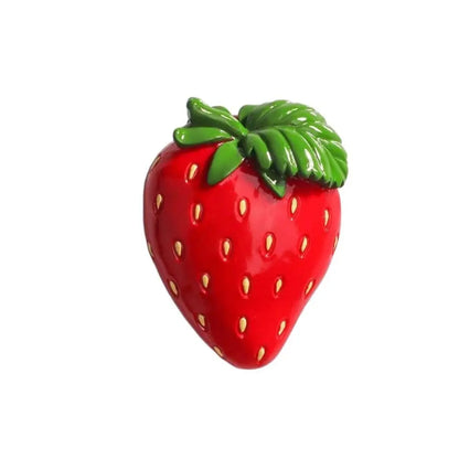 3D 3D Fruit Refrigerator Stickers Magnetic Cartoon Simulated Fruit Magnetic Stickers Cute Fruit Design Resin Food Toys