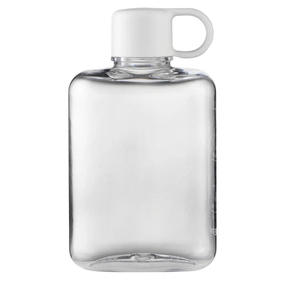 Water Botlte Flat Bpa Free Sport Clear Plastic Crystal Drinks Kettle Notebook Milk Juice Transparent Drinkware Birthday Gift