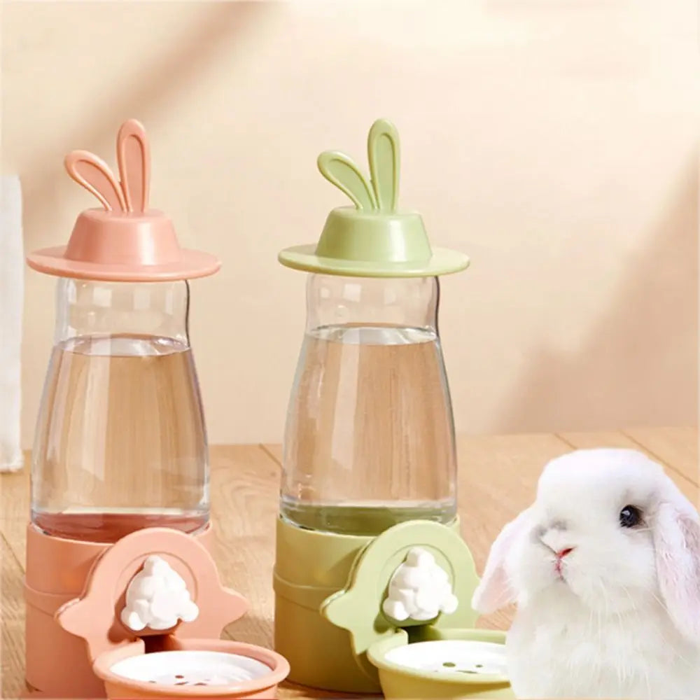 Leakproof Pet Water Dispenser Anti-Splash Hanging Design Rabbit Drinking Bowl No Spill 600ml Automatic Water Feeder