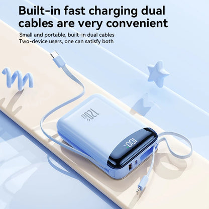 120W Power Bank With Charging Cables 100000mah Large Capacity Portable External Battery For Multi Phones Emergency Supply