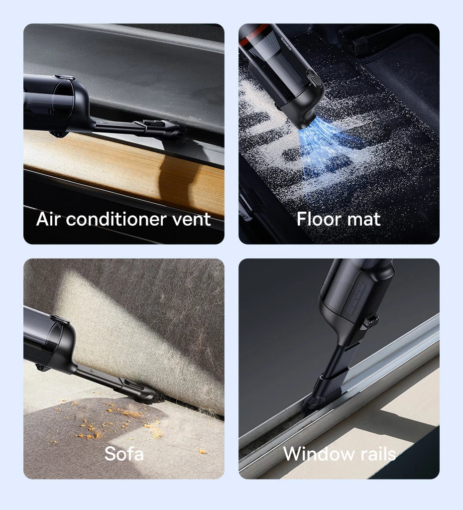 Baseus A5 Air Car Vacuum Cleaner 2-in-1 Powerful Wireless Cleaner Strong Suction Handheld Car Cleaning Portable Home Appliance