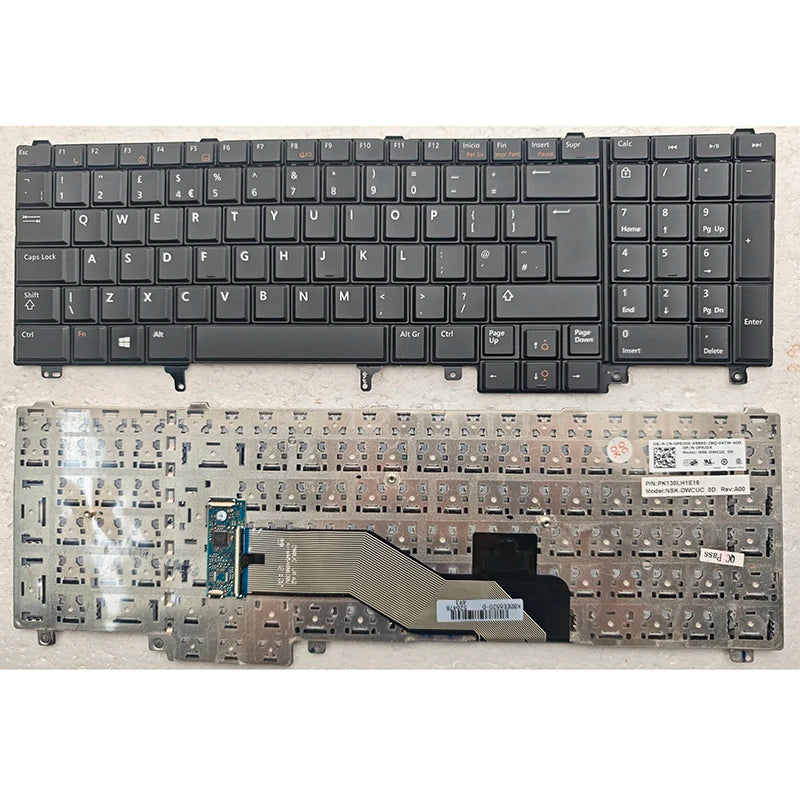 US/RU/LA Laptop Keyboard For Dell Latitude E6520 E5520 E5530 E6530 M4700 M6700 M4600 M6600 M4800 M6800 E6540 P14F P15G P19F P25G