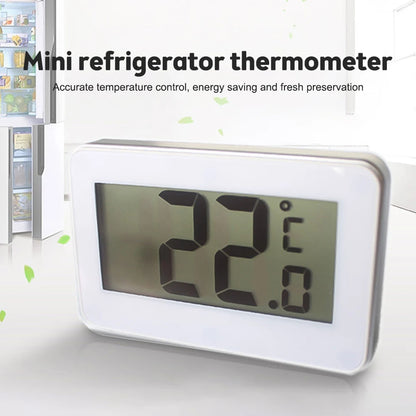 Digital Fridge / Freezer Thermometer Household Thermograph Humidity Meter IPX3 Waterproof LCD Display Wireless & Hanging Hook