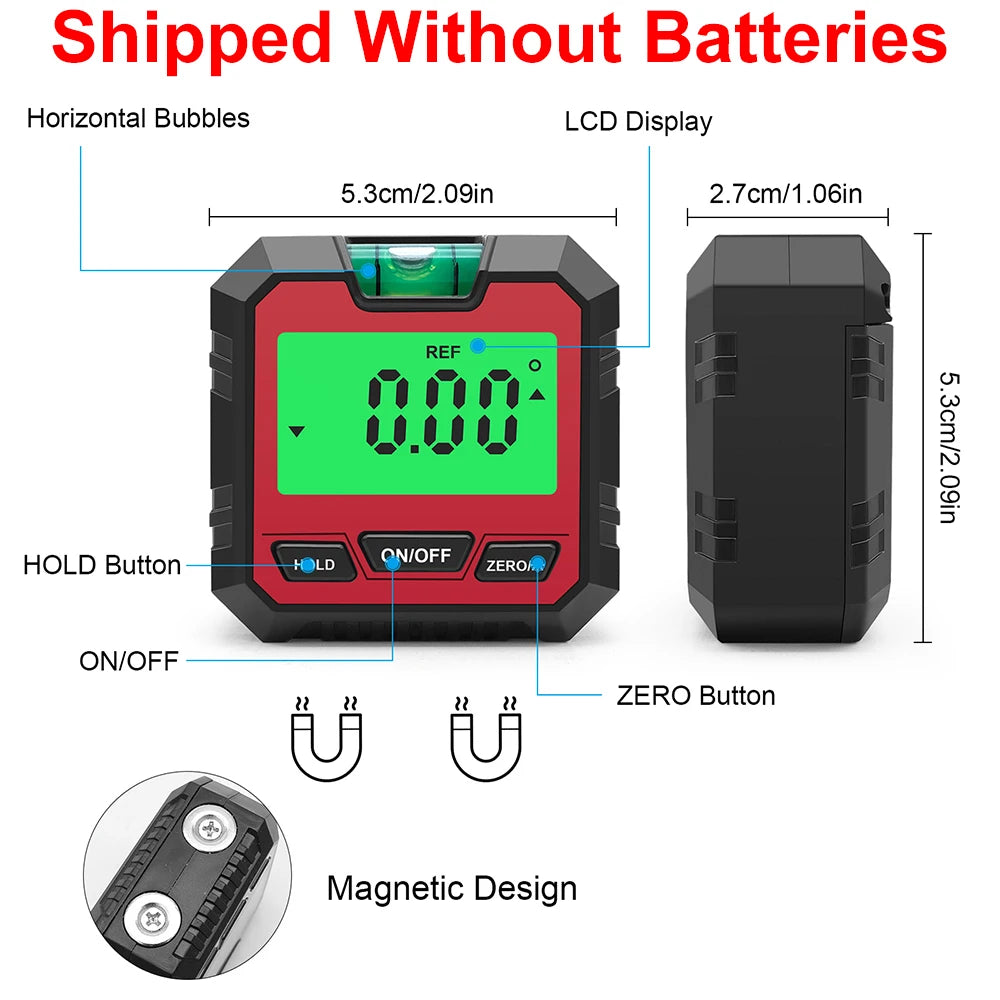 Angle Protractor Universal Magnet Ruler 90° 180° Digital Inclinometer Level Meter Goniometer Angle Bevel Tester Measuring Tools