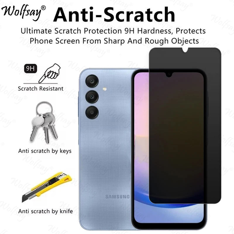 Privacy Screen Protector For Samsung Galaxy A25 5G Anti-Spy Tempered Glass Samsung A25 5G Camera Glass For Samsung A25 5G Glass