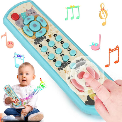 Silicone Teethers Toys for Babies 18 Months+, Baby Remote Control Chew Toy, Learning Musical Sensory Toys Gifts for Newborn Baby