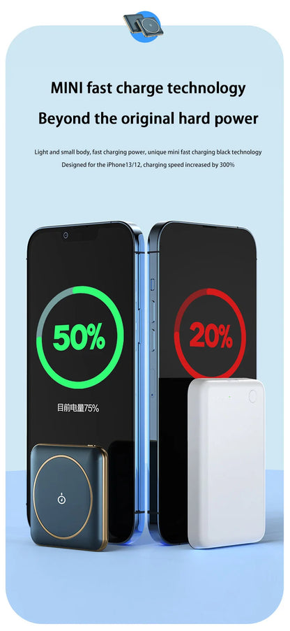 30000mAh Large Capacity Super Fast Charging YM-545 Portable Power Bank Magnetic Wireless Charging Power Bank Mobile Power Bank