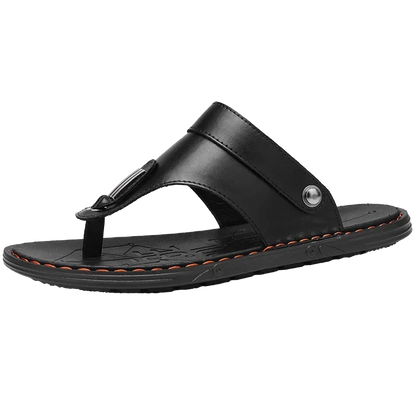 Flip Flops Flat Mens Sandals Summer Shoes Men Slippers Leather Mens Holiday Non-slip Flip Flops Huaraches Para Caballero