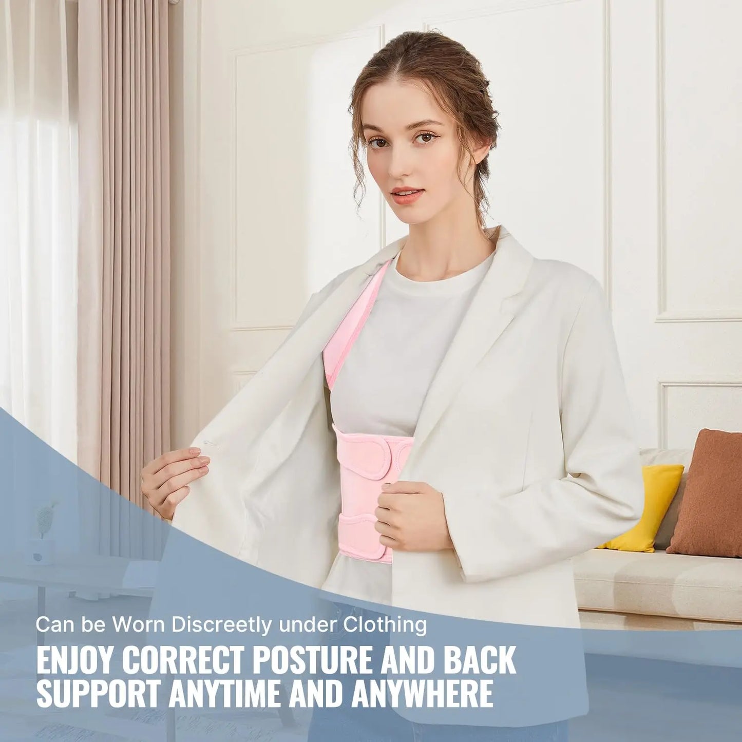 Back Brace Posture Corrector for Women: Shoulder Straightener Adjustable Full Back Support Upper and Lower Back Pain Relief