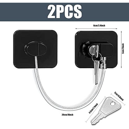 Child Safety Lock Cabinet Refrigerator Door Lock Stainless Steel Cable Protection Children Baby Window Lock Strong Fixation New