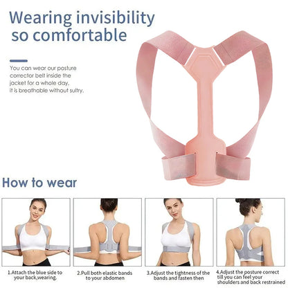 Back Straightener Posture Corrector Women Men Upper Back Brace Posture Belt Relief Scoliosis Suppor Back Harness Posture