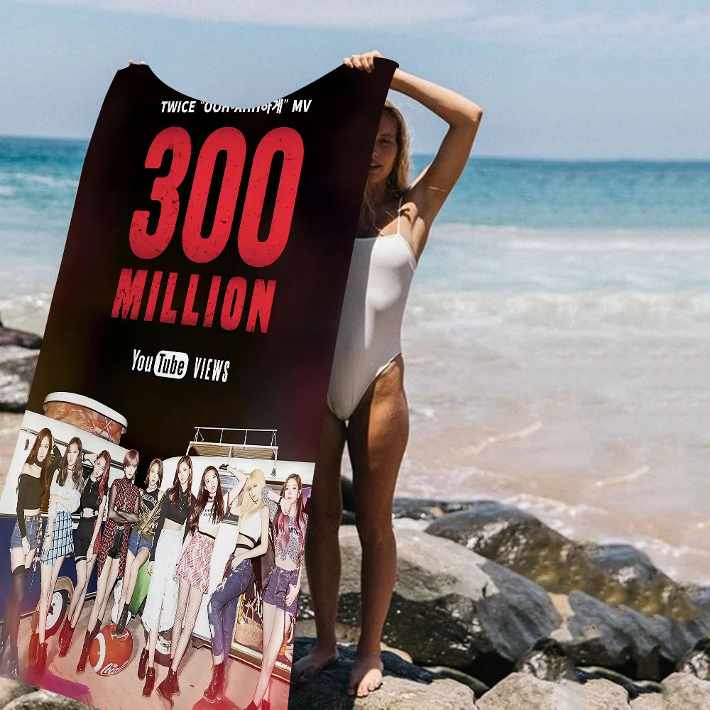 T-TwiceS-S Kpop Beach Towel For Kids Personalized Bath Towel Pool Towel Vacation Gift Picnic Towel Party Gift