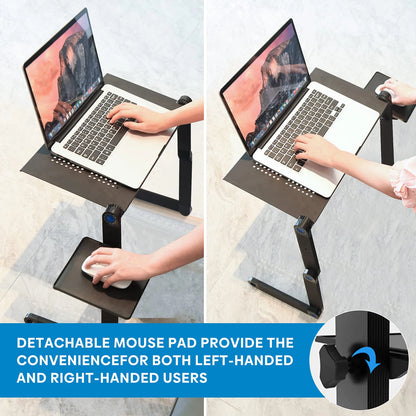 Laptop Table Stand and Lap Desk Adjustable Riser Portable with Mouse Pad Aluminum Laptop Cooling Holder desk for bed desktop