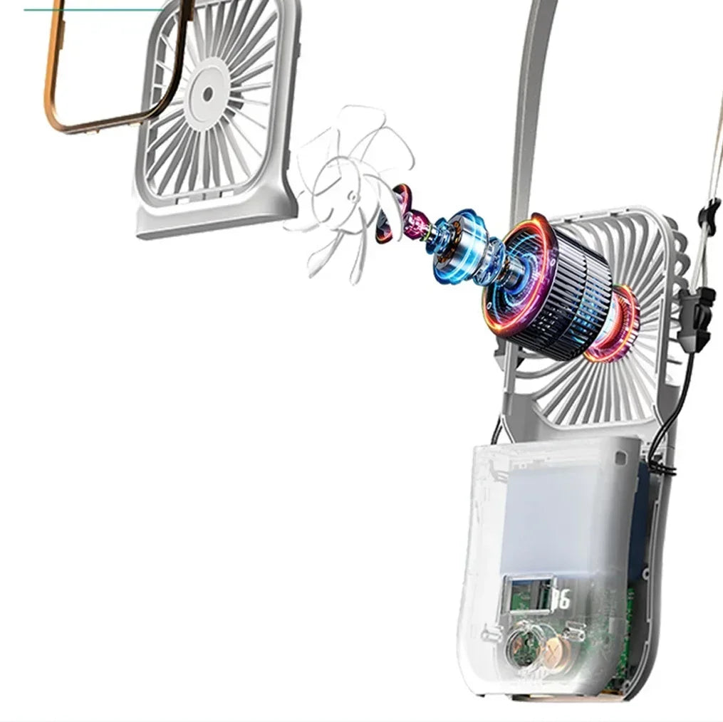 Handheld Small Fan, Desktop Small Fan, Portable USB Fan, Mini Power Bank, Folding Fan, Hanging Neck Fan