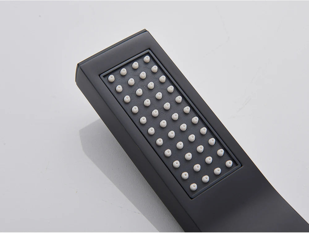 Uythner Handshower Head Brass Shower Head Square Handheld Head Replace Head Faucet Accessory Brass Material