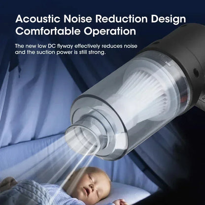 Cordless Car Vacuum Cleaner - Handheld High-Power Suction for Auto & Home, Portable Mini Vacuum with Strong Blowing Function