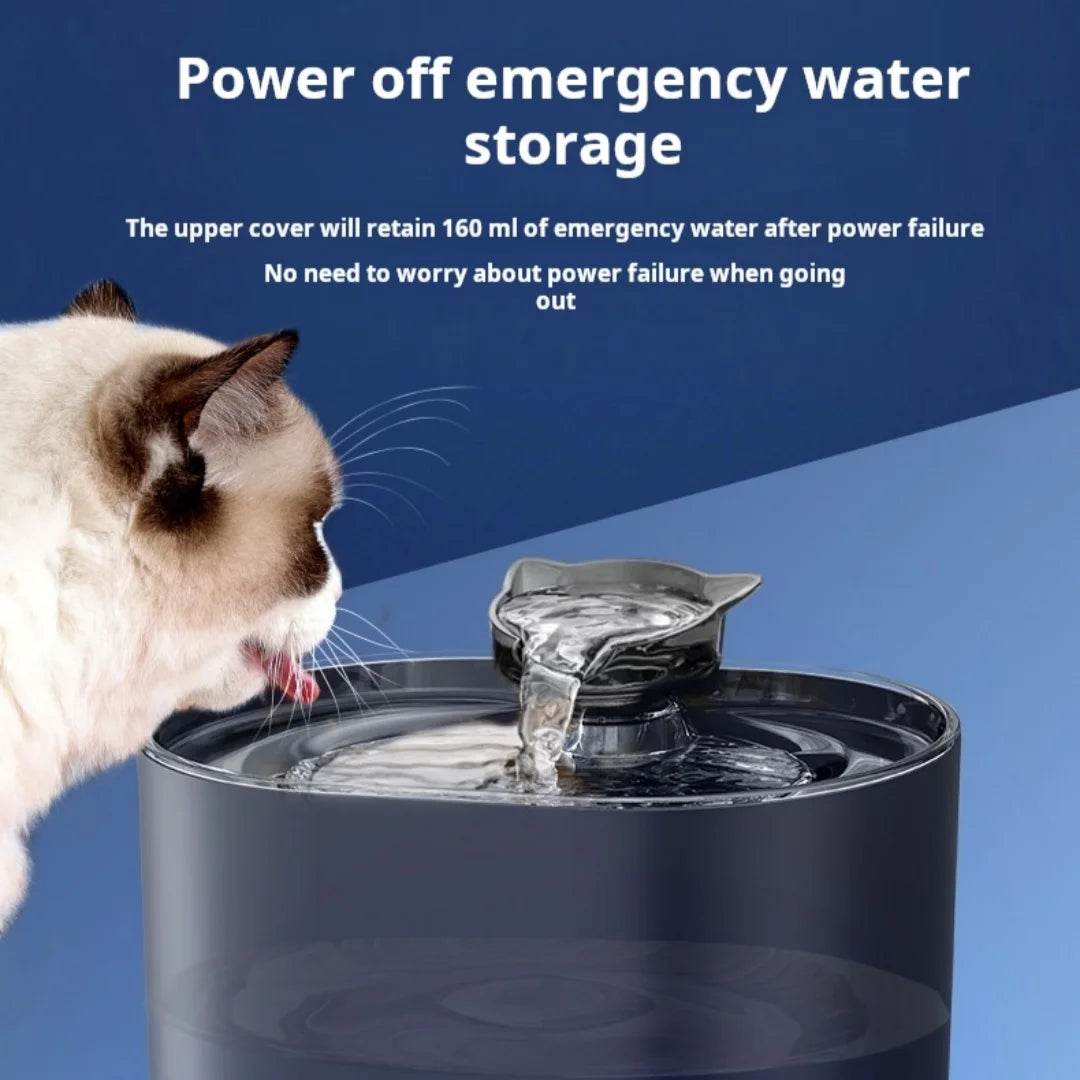 74.39 oz/2.2 liters, pet cat and dog fountain dispenser, smart pet fountain dispenser, large capacity silent automatic circulati