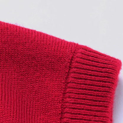 2025 New Men's Autumn High-end Sweater Vest V-neck Warm Knit Sleeveness Tank  Mens Clothes Pullover Tops