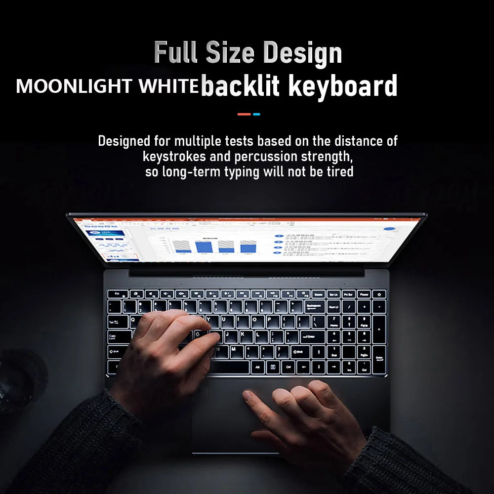 CARBAYTA Laptop 15.6 Inch IPS Screen 16GB RAM Intel Celeron N5095 Business Netbook Windows 10 11 Pro Gaming Office Notebook Pc