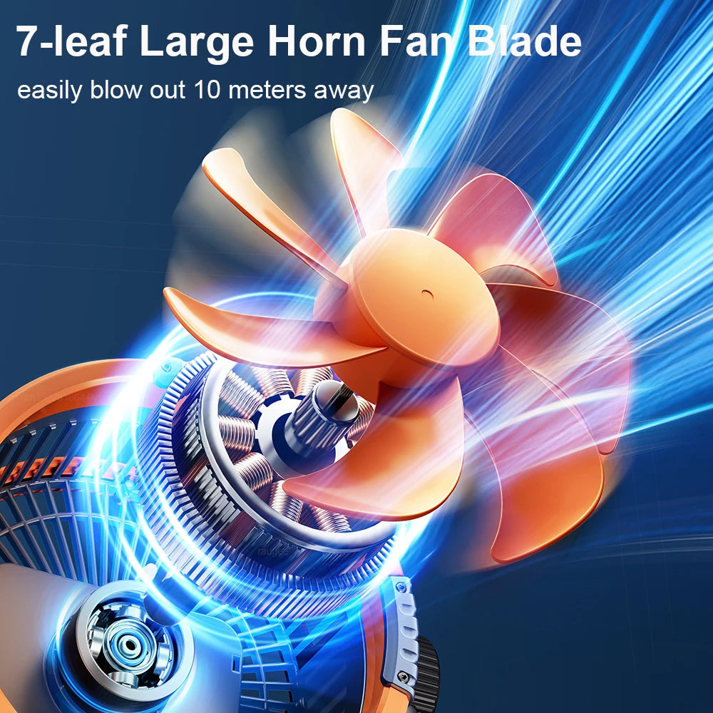 Camping Fan Portable Electric Fan 20000mAh Rechargeable Desktop Air Circulator Wireless Ceiling Electric Fan with Power Bank